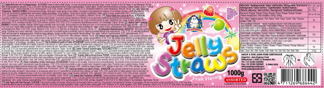 ABC Jelly Straws 1000g