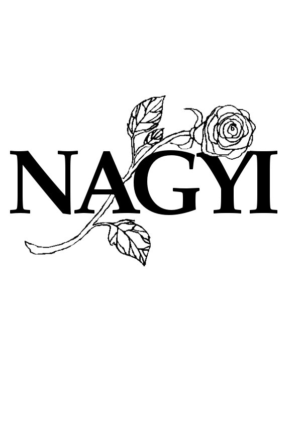 any&aacute;knapi kifest� r&oacute;zs&aacute;s nagyi felirattal