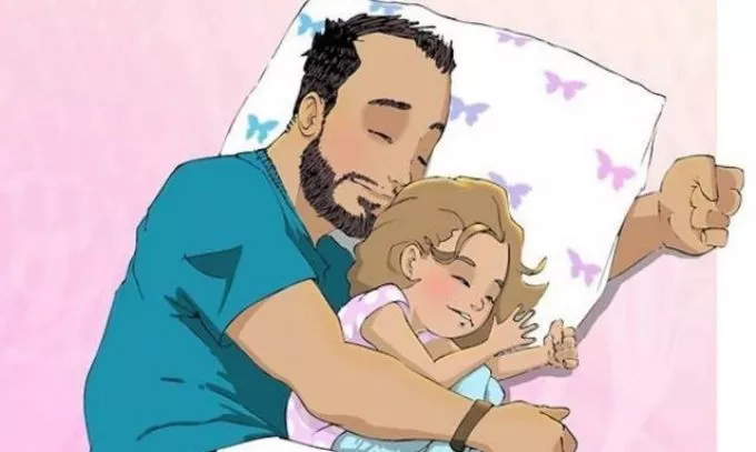 Az egyedülálló apuka imádni való rajzai kislányáról és a közös életükről