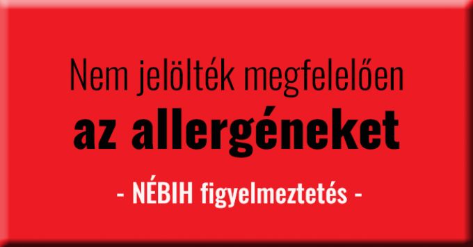 Allergiás reakciót válthat ki: lemaradt egy összetevő jelölése az étel csomagolásáról Allergiás reakciót válthat ki: lemaradt egy összetevő jelölése az étel csomagolásáról