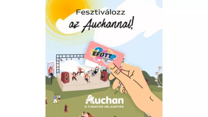Partneri kapcsolatot kötött az Auchan és az EFOTT, az áruházlánc a megszokott kedvező áraival települ ki a fesztiválra