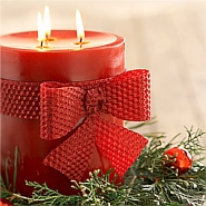 Adventi készülődés 12.: Piros masnis ünnepi gyertya