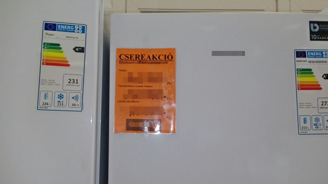 hűtőgépcsere