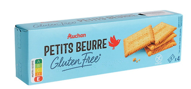 Auchan Petits Beurre glutnmentes vajas keksz 130 g