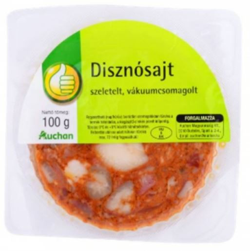 Auchan disznósajt listeria