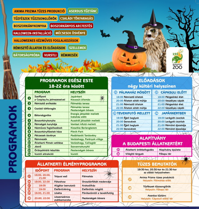 Halloween az llatkertben - programok