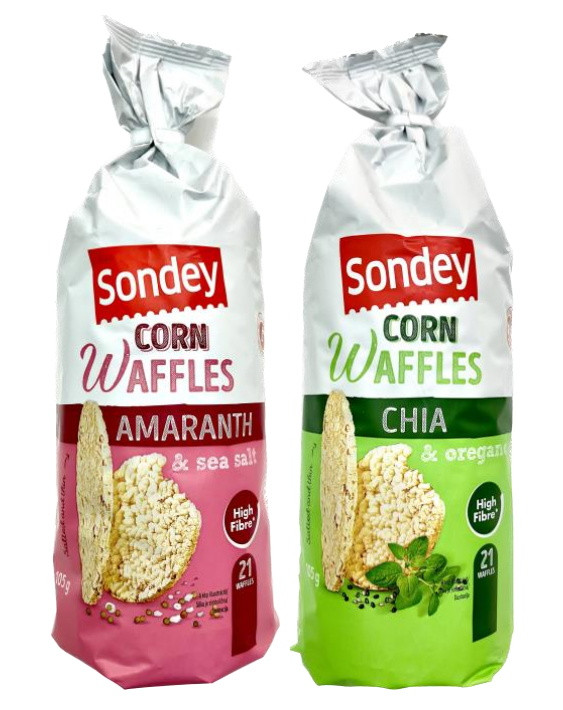 Sondey Kukorica tallér amarant 105 g és Sondey Kukorica tallér chia 105 g
