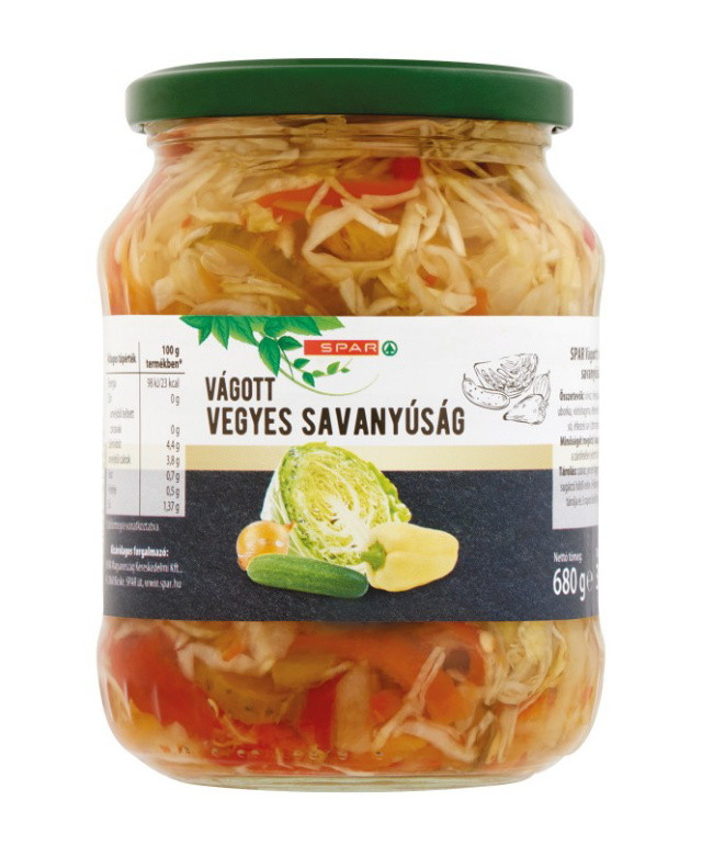 SPAR vegyes vágott savanyúság 680g/360g