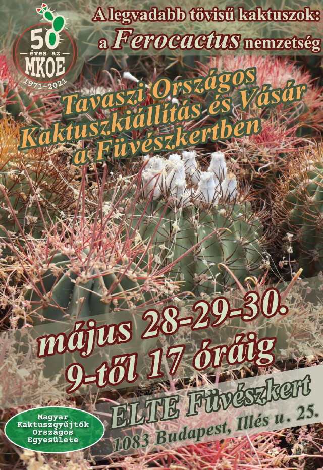Tavaszi Országos Kaktuszkiállítás és Vásár plakát