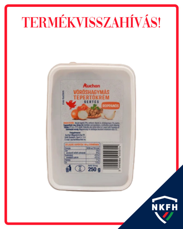 Termékvisszahívás - tepertőkrém