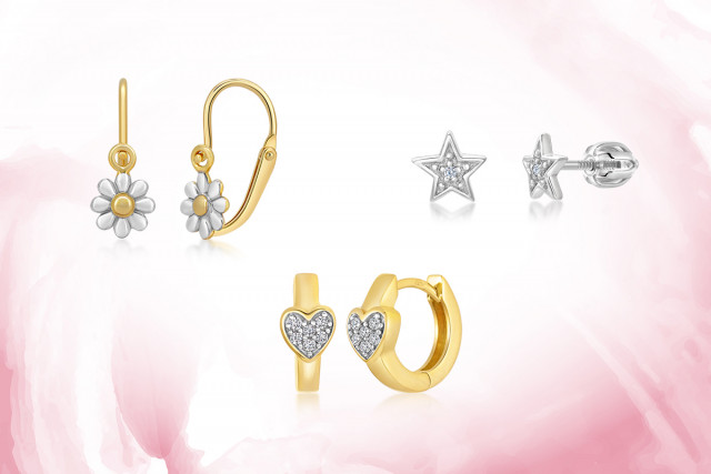 arany baba fülbevalók