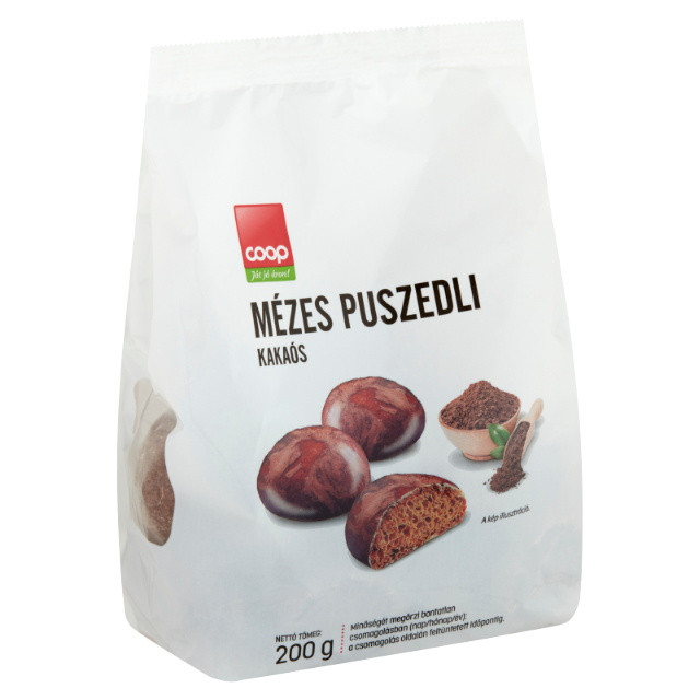 Coop mézes puszedli kakaós, 200 g