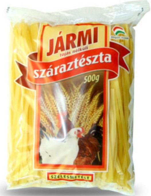 JÁRMI tojás nélküli száraztészta, 500 g - SZÉLESMETÉLT