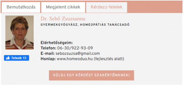 Dr. Seb Zsuzsanna gyermekorvos