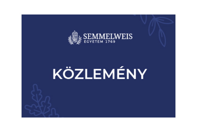 Semmelweis Egyetem sajtóközlemény