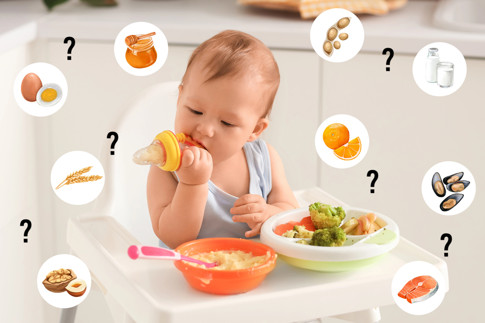 Baba �telekkel k�r�lv�ve, k�rd�jelekkel