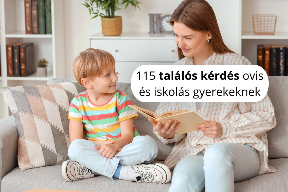 Gyerek anyjával próbál találóskérdést megfejteni Gyerek anyjával próbál találóskérdést megfejteni