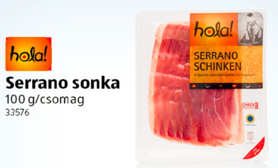 Hola Serrano sonka