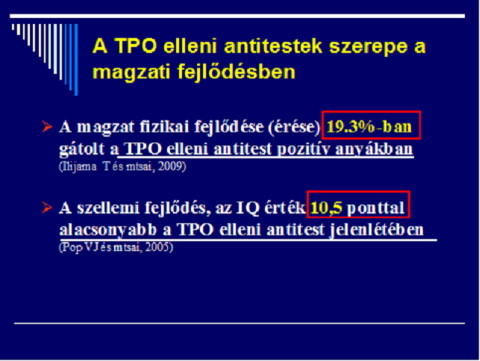 A TPO elleni antitestek szerepe a magzati fejldsben