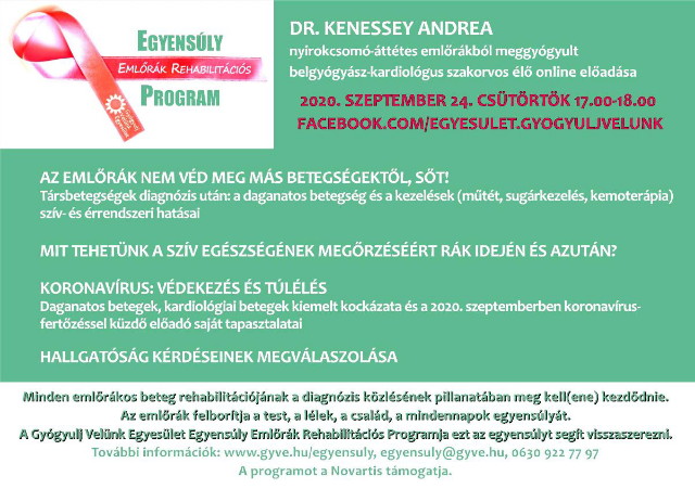 Egyensúly emlőrák rehabilitációs program 2020. szeptember 24.