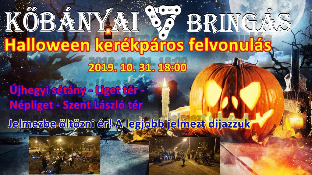 Halloweeni kerépáros felvonulás