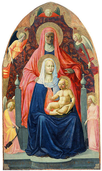  Masaccio s Masolino da Panicale: Szt. Anna, Szz Mria, Kisjzus