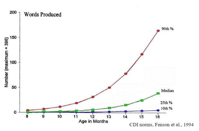 A szókincs növekedése 8-16 hónapos korig