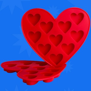 Valentin nap szív alakú jégkocka tartó