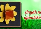 Nárcisz tojástartóból - ajándékok Anyák napjára