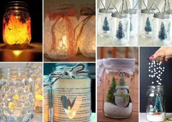 Karácsonyi kreatív ötletek: dekorációk befőttes üvegből