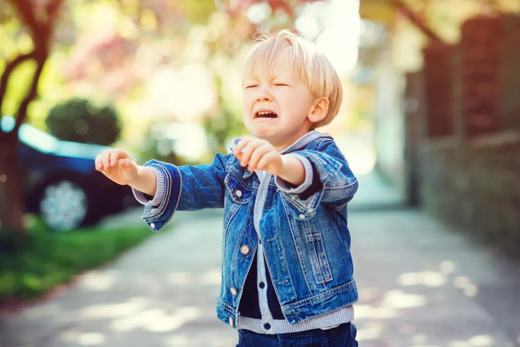 hisztiző kisfiú