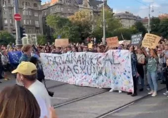 Többezer diák, tanár és szülő tüntetett Budapesten - videók a diáktüntetésről