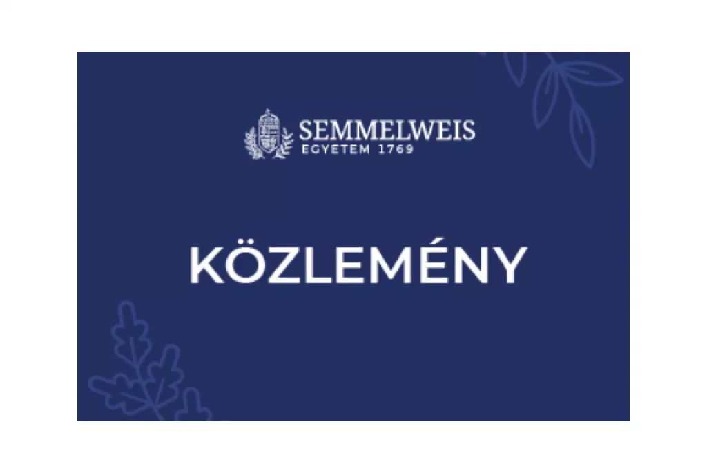 Semmelweis Egyetem sajtóközlemény
